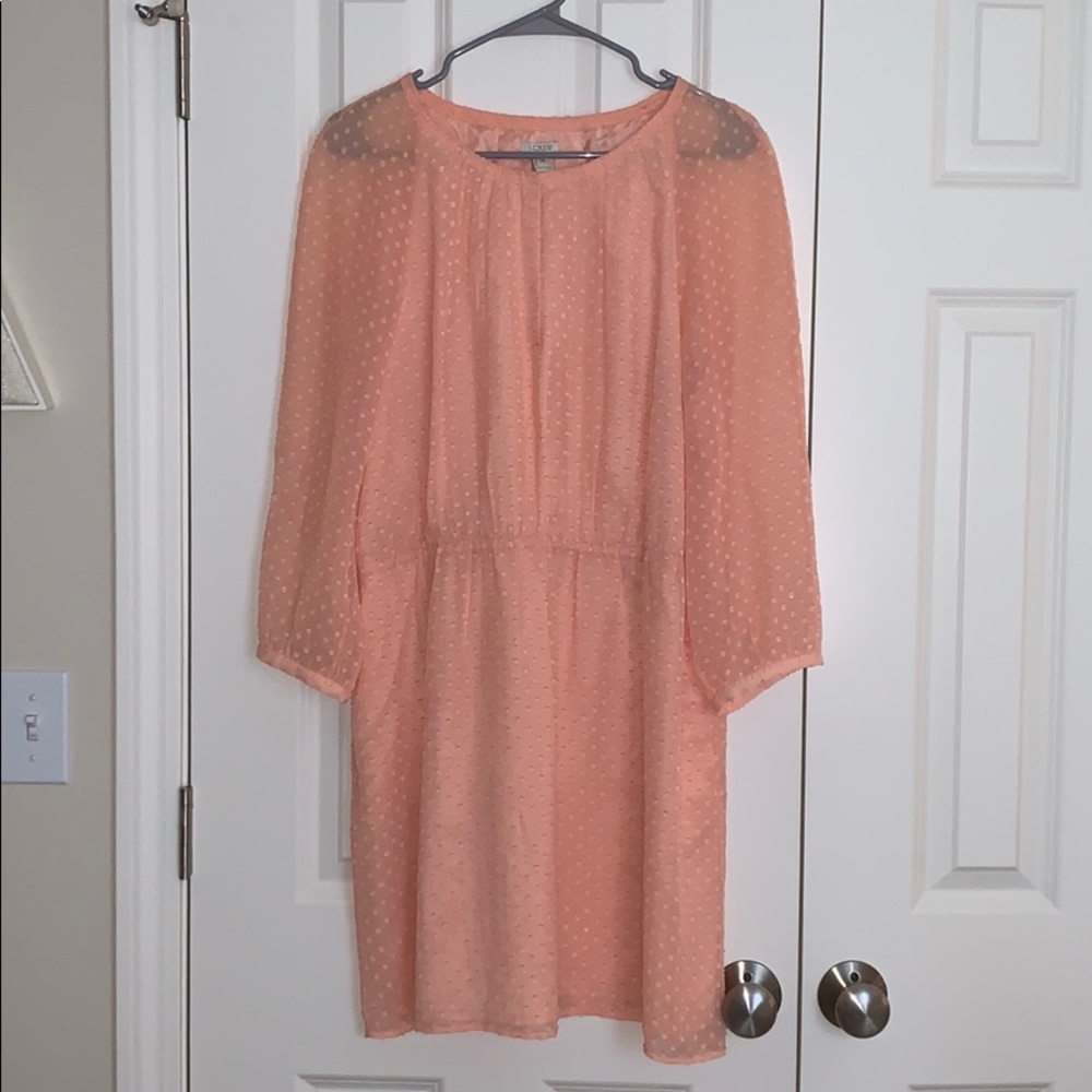 J. Crew peach shift dress, 14
